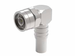 EZ-400-NMH-RA-X, N-Male (Plug), Right Angle, Spring Finger, Crimp, Type Connector for LMR 400 Coaxial Cable