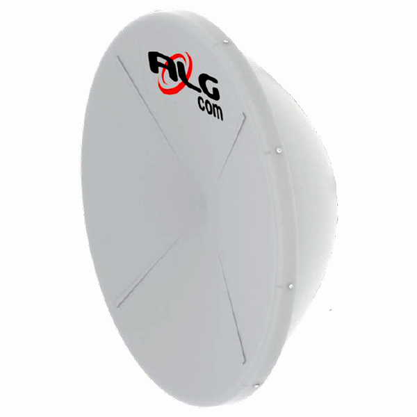 ALGCOM UHP‑5800‑30‑06‑DP PTP aizsargāta antena, 4.9–6.4 GHz 0.6 m, 30.5 dBi, augsta veiktspēja, dubultpolarizācija, FTB > 50 dB, savienota