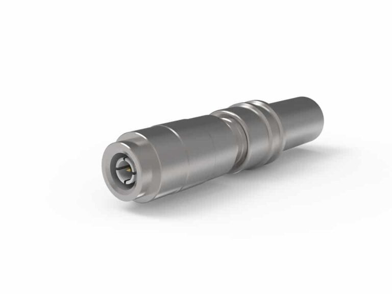 1.0/2.3 tipa savienotājs, taisns, krimpējams, ar atsperes kontaktu, EZ-240-1023M-X, no Times Microwave System