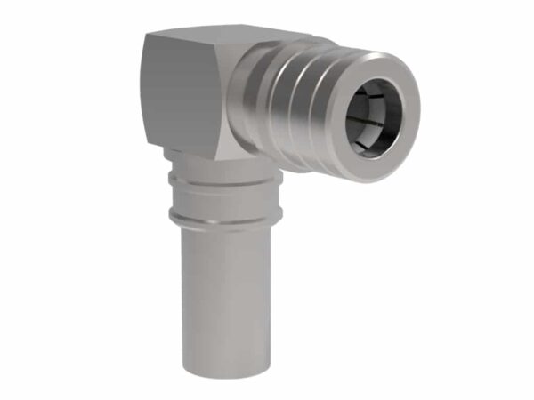 Conector tipo QMA, ángulo recto, crimpado, con resorte de contacto, EZ-240-QM-RA-X, de Times Microwave System