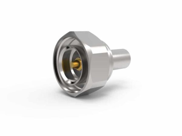 EZ-400-716M-X, conector tipo 7/16 DIN macho (enchufe), recto, con lengüeta de resorte, crimpado, para cable coaxial LMR 400