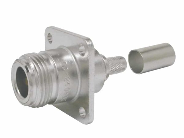 N tipa savienotājs, taisns, krimpējams, lodējams, TC-240-NF-PM-X, no Times Microwave System