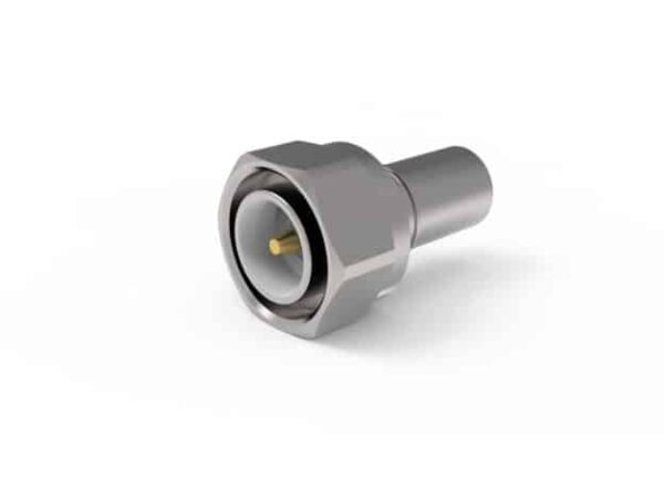 ‏TC‑400‑4310M‑X، موصل 4.3/10 mini DIN‑ذكر (قابس)، مستقيم، لحام، انضغاط، نوع موصل لكابل LMR 400 متحد المحور