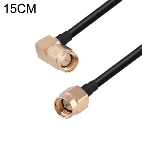 EDA003549913.jpg SMA Male Elbow to SMA Male RG174 RF Coaxial Adapter Cable, Length: 15cm