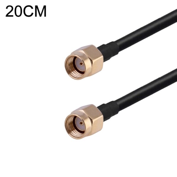 RP-SMA Male to RP-SMA Male RG174 RF Coaxial Adapter Cable, Length: 20cm