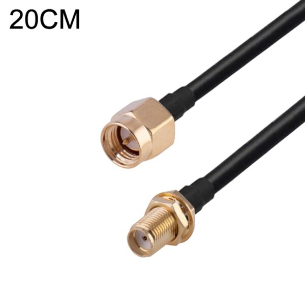 SMA Male to RP-SMA Female RG174 RF Coaxial Adapter Cable, Length: 20cm