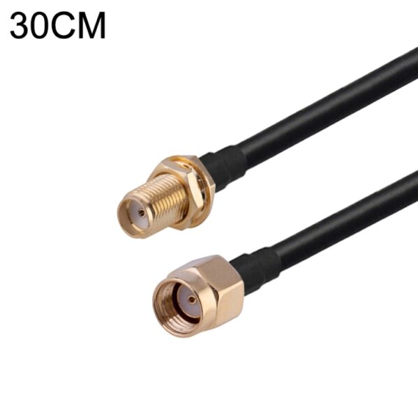 EDA003550403.jpg RP-SMA Male to SMA Female RG174 RF Coaxial Adapter Cable, Length: 30cm