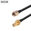 RP-SMA Male to RP-SMA Female RG174 RF Coaxial Adapter Cable, Length: 50cm
