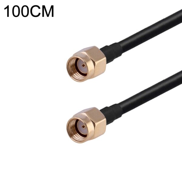 RP-SMA Male to RP-SMA Male RG174 RF Coaxial Adapter Cable, Length: 1m