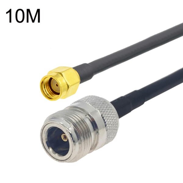 RP-SMA Male to N Female RG58 Coaxial Adapter Cable, Cable Length: 10m