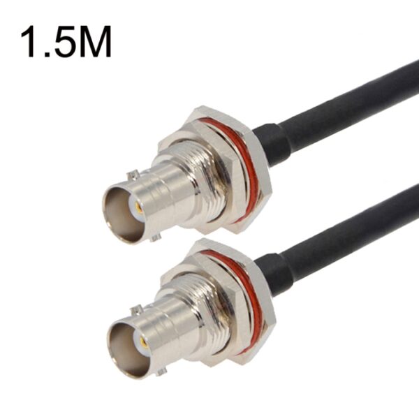 BNC Female To BNC Female RG58 Coaxial Adapter Cable, Cable Length:1.5m