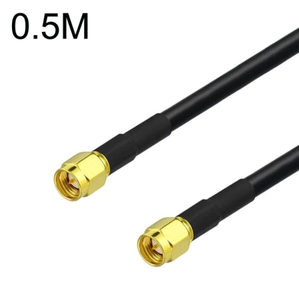 SMA Male To SMA Male RG58 Coaxial Adapter Cable, Cable Length: 0.5m