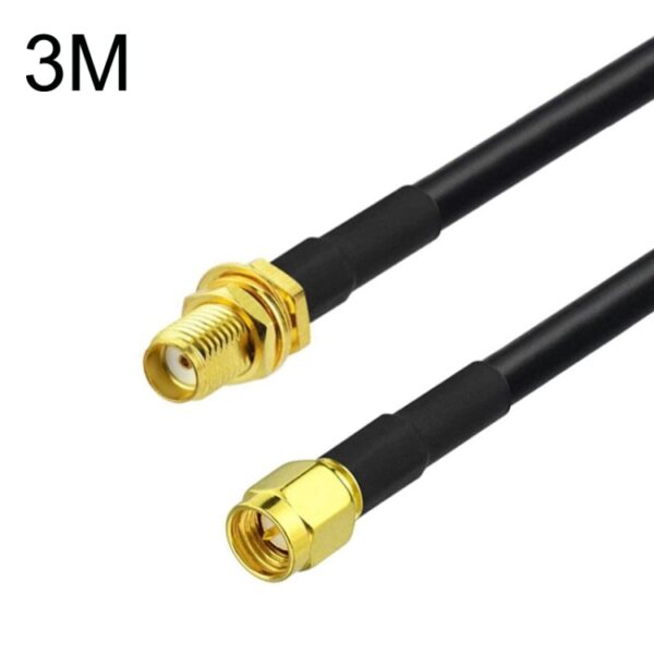 SMA Male To SMA Female RG58 Coaxial Adapter Cable, Cable Length: 3m