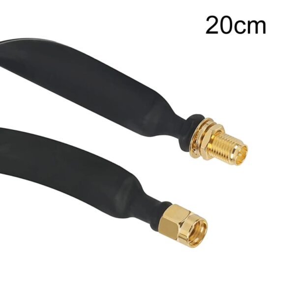 RP-SMA Male To Female Fiberglass Antenna Through Wall Adapter Cable Flat Window Cable(20cm)