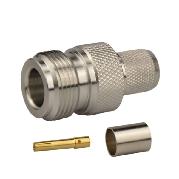 N Female Jack Crimp Connector For LMR400 / Belden 9913 / RG8 Cable