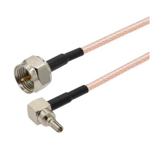 10cm F Male Straight to CRC9 Male 90 Degree Coaxial RF Cable RG316 Jumper Cable