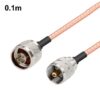 UHF Male To N-Type Male RG316 Extension Cable RF Coaxial Cable, Length: 0.1m