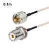 UHF PL-259 To SO-239 Male To Female RG316 RF Cable, Length: 0.1m